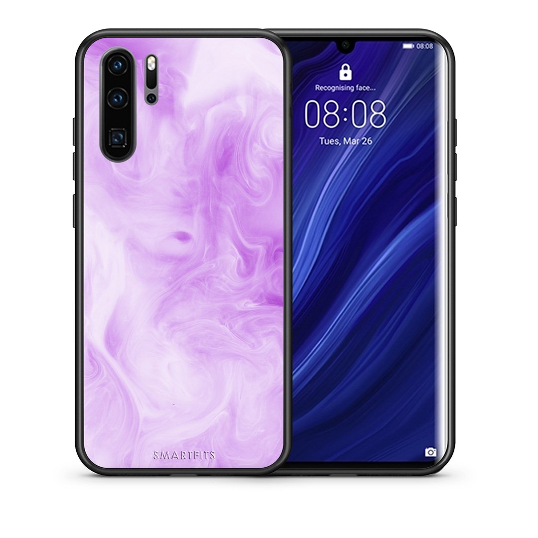 Θήκη Huawei P30 Pro Lavender Watercolor από τη Smartfits με σχέδιο στο πίσω μέρος και μαύρο περίβλημα | Huawei P30 Pro Lavender Watercolor case with colorful back and black bezels