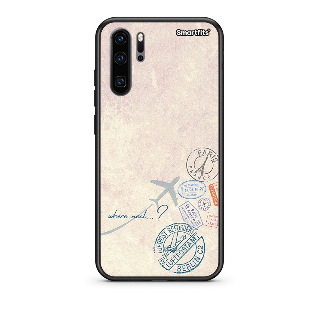 Huawei P30 Pro Where Next Θήκη από τη Smartfits με σχέδιο στο πίσω μέρος και μαύρο περίβλημα | Smartphone case with colorful back and black bezels by Smartfits