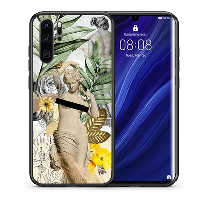 Θήκη Huawei P30 Pro Woman Statue από τη Smartfits με σχέδιο στο πίσω μέρος και μαύρο περίβλημα | Huawei P30 Pro Woman Statue case with colorful back and black bezels