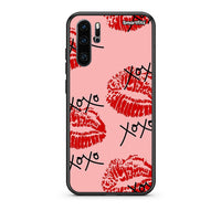 Thumbnail for Huawei P30 Pro XOXO Lips θήκη από τη Smartfits με σχέδιο στο πίσω μέρος και μαύρο περίβλημα | Smartphone case with colorful back and black bezels by Smartfits