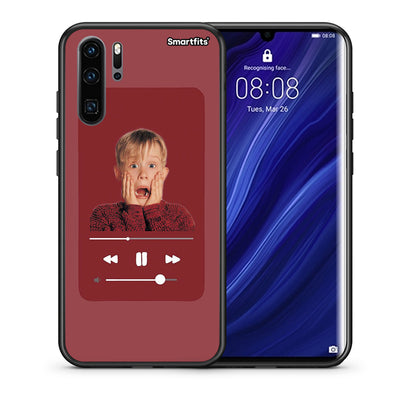 Θήκη Huawei P30 Pro Xmas Alone Music από τη Smartfits με σχέδιο στο πίσω μέρος και μαύρο περίβλημα | Huawei P30 Pro Xmas Alone Music case with colorful back and black bezels