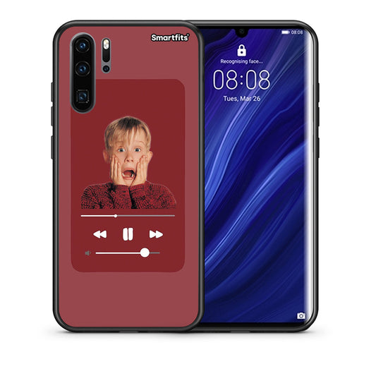 Θήκη Huawei P30 Pro Xmas Alone Music από τη Smartfits με σχέδιο στο πίσω μέρος και μαύρο περίβλημα | Huawei P30 Pro Xmas Alone Music case with colorful back and black bezels