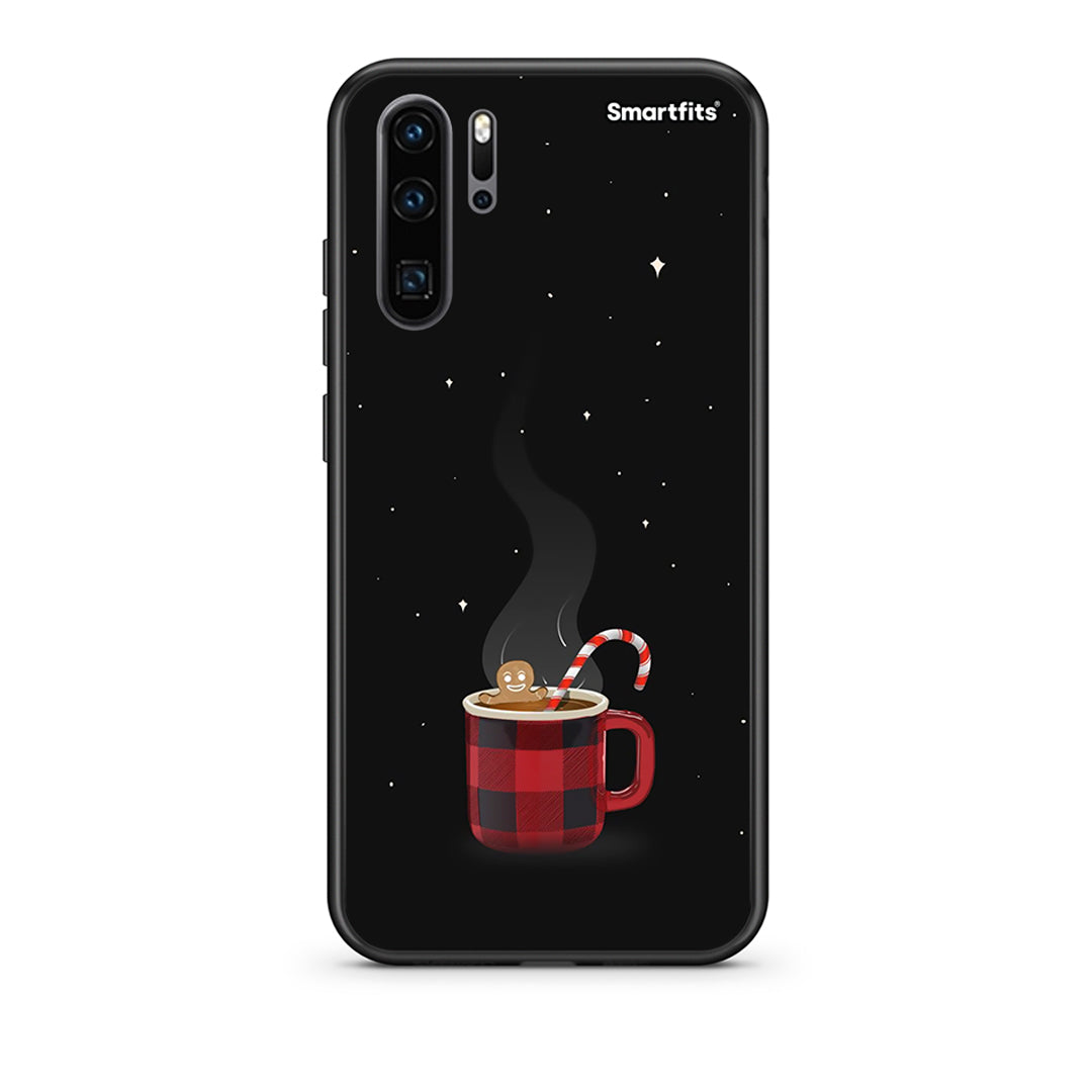 Huawei P30 Pro Xmas Bathing θήκη από τη Smartfits με σχέδιο στο πίσω μέρος και μαύρο περίβλημα | Smartphone case with colorful back and black bezels by Smartfits