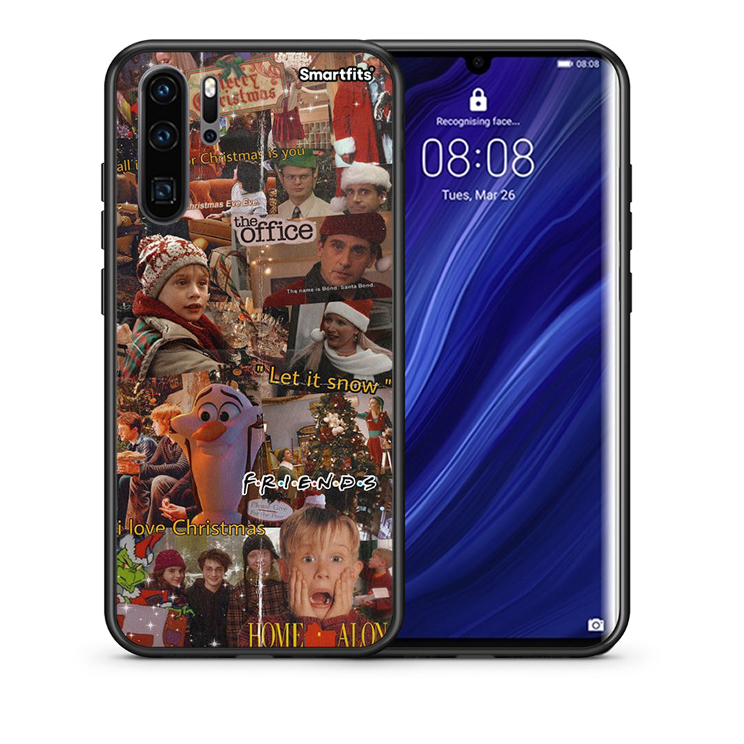 Θήκη Huawei P30 Pro Xmas Wishes από τη Smartfits με σχέδιο στο πίσω μέρος και μαύρο περίβλημα | Huawei P30 Pro Xmas Wishes case with colorful back and black bezels
