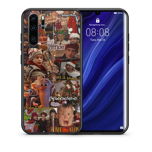 Θήκη Huawei P30 Pro Xmas Wishes από τη Smartfits με σχέδιο στο πίσω μέρος και μαύρο περίβλημα | Huawei P30 Pro Xmas Wishes case with colorful back and black bezels