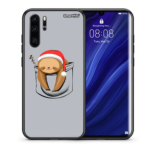 Θήκη Huawei P30 Pro Xmas Zzzz από τη Smartfits με σχέδιο στο πίσω μέρος και μαύρο περίβλημα | Huawei P30 Pro Xmas Zzzz case with colorful back and black bezels