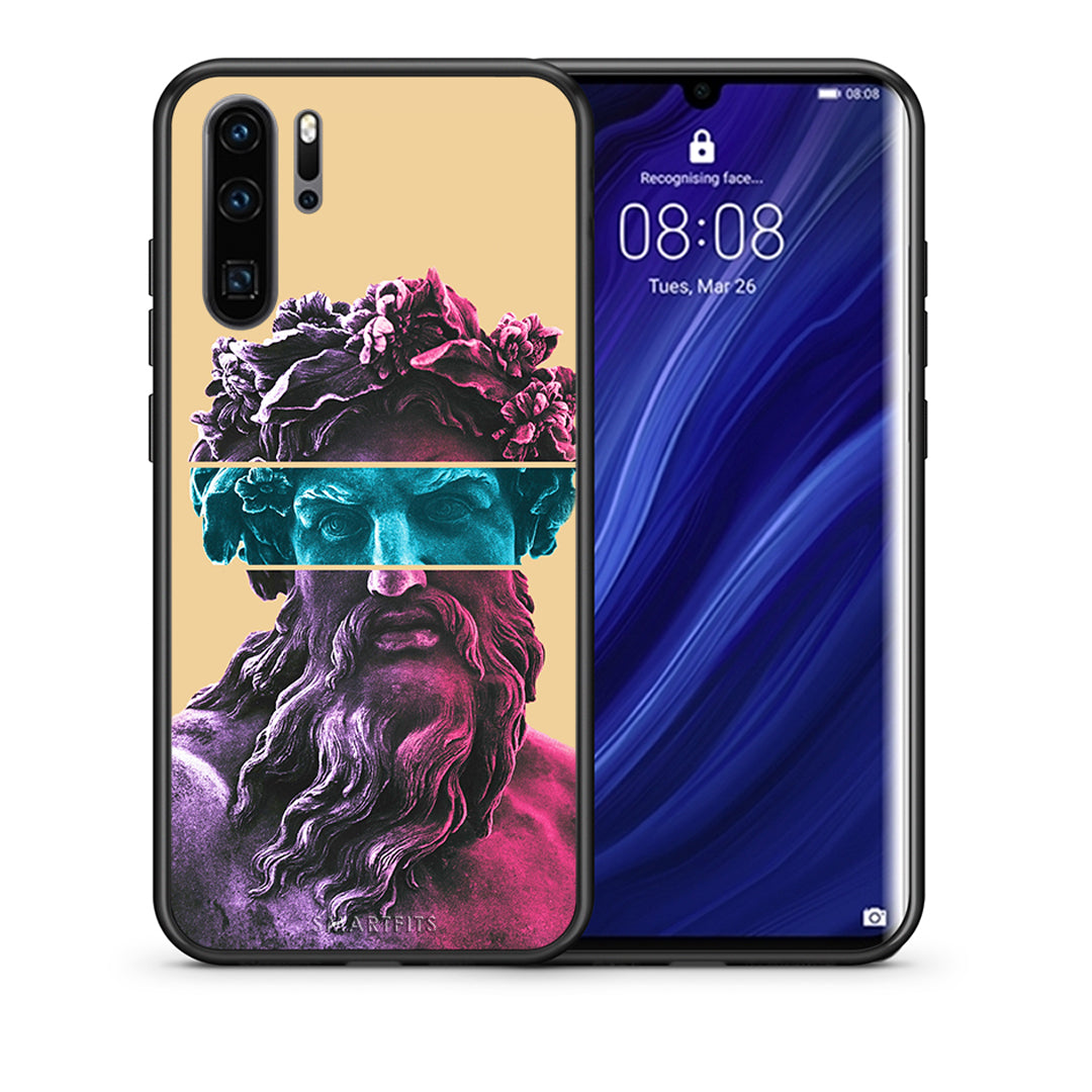 Θήκη Αγίου Βαλεντίνου Huawei P30 Pro Zeus Art από τη Smartfits με σχέδιο στο πίσω μέρος και μαύρο περίβλημα | Huawei P30 Pro Zeus Art case with colorful back and black bezels