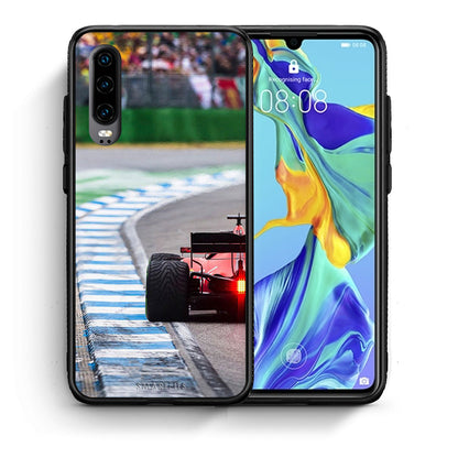 Θήκη Huawei P30 Racing Vibes από τη Smartfits με σχέδιο στο πίσω μέρος και μαύρο περίβλημα | Huawei P30 Racing Vibes case with colorful back and black bezels