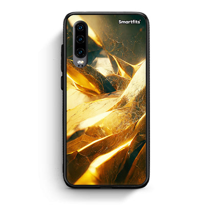 Huawei P30 Real Gold θήκη από τη Smartfits με σχέδιο στο πίσω μέρος και μαύρο περίβλημα | Smartphone case with colorful back and black bezels by Smartfits