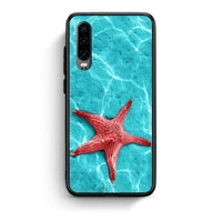Thumbnail for Huawei P30 Red Starfish Θήκη από τη Smartfits με σχέδιο στο πίσω μέρος και μαύρο περίβλημα | Smartphone case with colorful back and black bezels by Smartfits