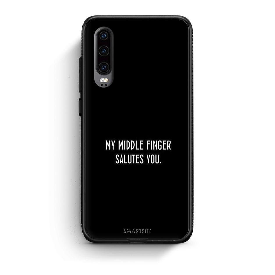 Huawei P30 Salute θήκη από τη Smartfits με σχέδιο στο πίσω μέρος και μαύρο περίβλημα | Smartphone case with colorful back and black bezels by Smartfits