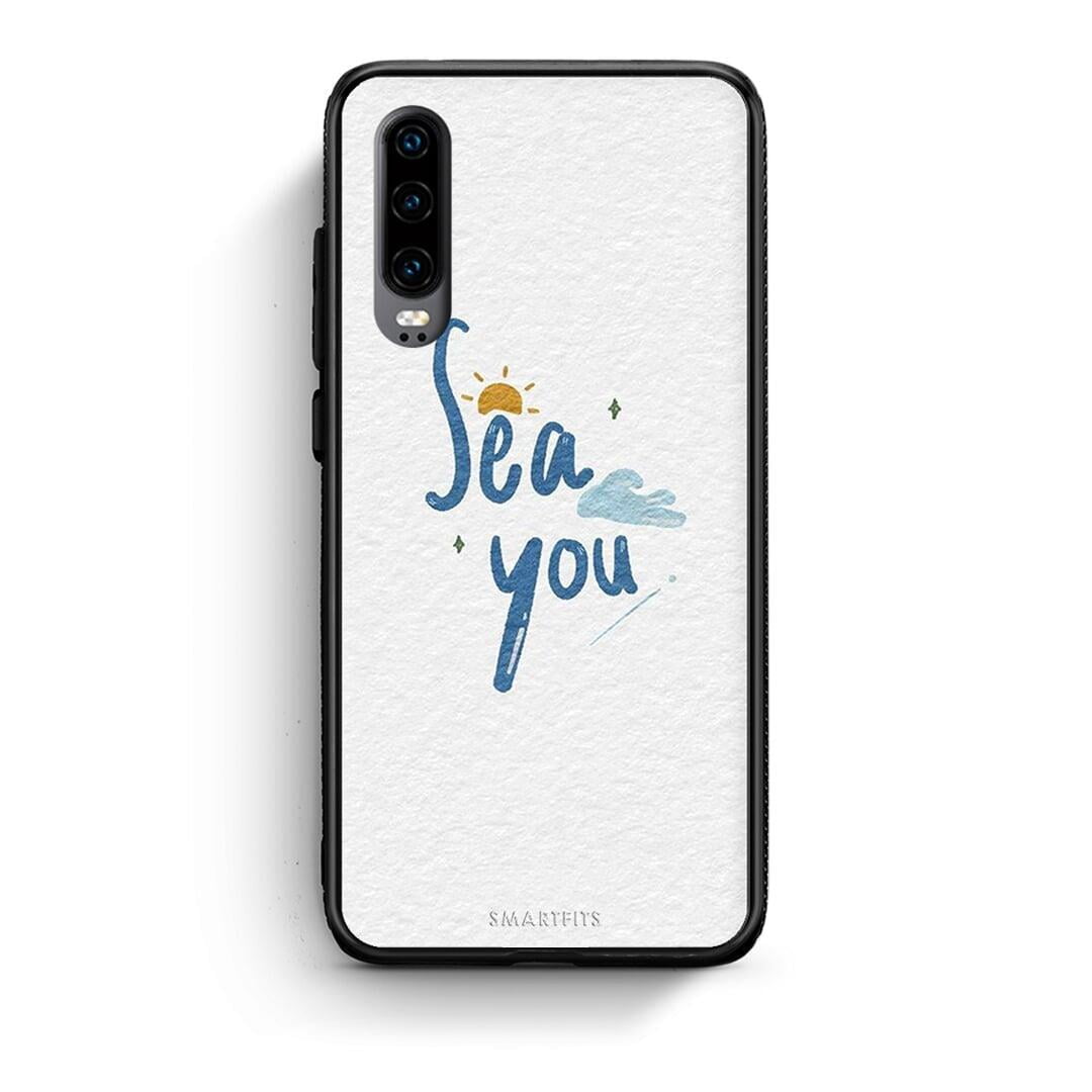 Huawei P30 Sea You Θήκη από τη Smartfits με σχέδιο στο πίσω μέρος και μαύρο περίβλημα | Smartphone case with colorful back and black bezels by Smartfits