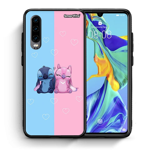 Θήκη Huawei P30 Stitch And Angel από τη Smartfits με σχέδιο στο πίσω μέρος και μαύρο περίβλημα | Huawei P30 Stitch And Angel case with colorful back and black bezels