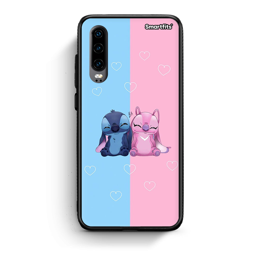 Huawei P30 Stitch And Angel θήκη από τη Smartfits με σχέδιο στο πίσω μέρος και μαύρο περίβλημα | Smartphone case with colorful back and black bezels by Smartfits