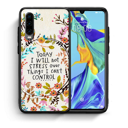 Θήκη Huawei P30 Stress Over από τη Smartfits με σχέδιο στο πίσω μέρος και μαύρο περίβλημα | Huawei P30 Stress Over case with colorful back and black bezels