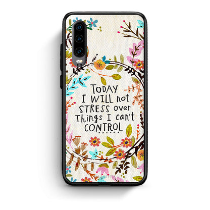 Huawei P30 Stress Over θήκη από τη Smartfits με σχέδιο στο πίσω μέρος και μαύρο περίβλημα | Smartphone case with colorful back and black bezels by Smartfits