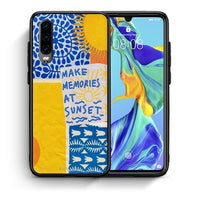 Thumbnail for Θήκη Huawei P30 Sunset Memories από τη Smartfits με σχέδιο στο πίσω μέρος και μαύρο περίβλημα | Huawei P30 Sunset Memories case with colorful back and black bezels