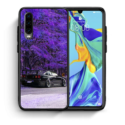 Θήκη Αγίου Βαλεντίνου Huawei P30 Super Car από τη Smartfits με σχέδιο στο πίσω μέρος και μαύρο περίβλημα | Huawei P30 Super Car case with colorful back and black bezels
