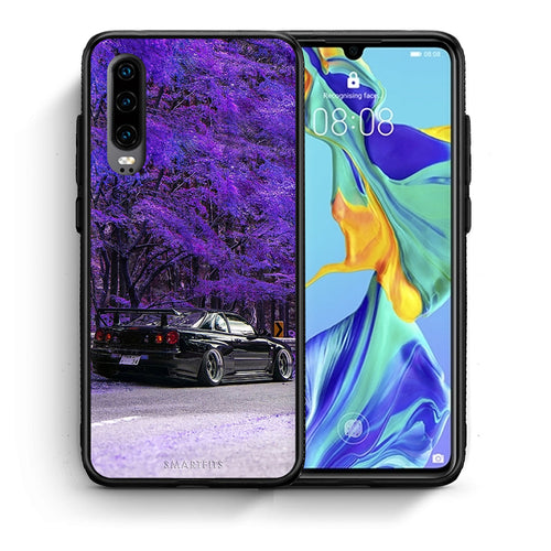 Θήκη Αγίου Βαλεντίνου Huawei P30 Super Car από τη Smartfits με σχέδιο στο πίσω μέρος και μαύρο περίβλημα | Huawei P30 Super Car case with colorful back and black bezels