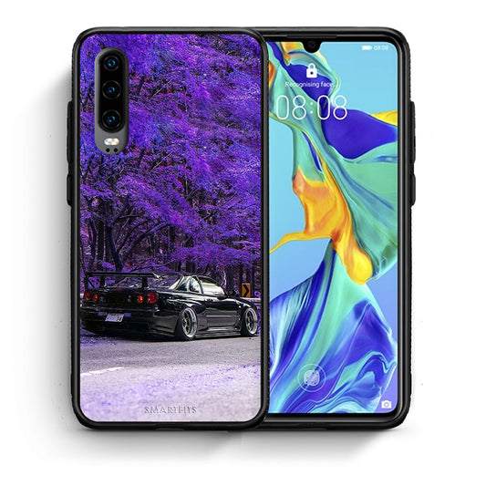 Θήκη Αγίου Βαλεντίνου Huawei P30 Super Car από τη Smartfits με σχέδιο στο πίσω μέρος και μαύρο περίβλημα | Huawei P30 Super Car case with colorful back and black bezels