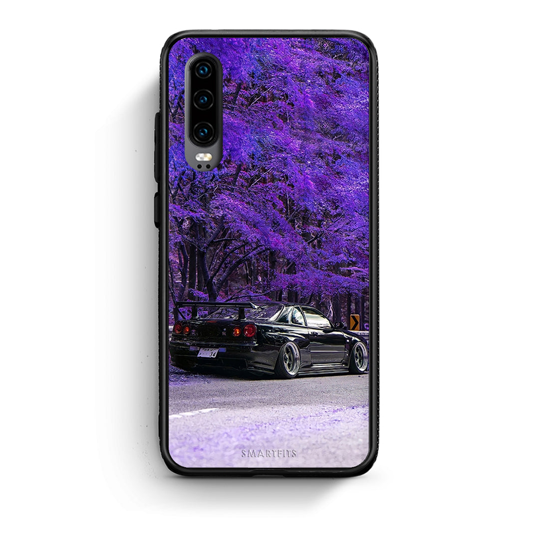 Huawei P30 Super Car Θήκη Αγίου Βαλεντίνου από τη Smartfits με σχέδιο στο πίσω μέρος και μαύρο περίβλημα | Smartphone case with colorful back and black bezels by Smartfits