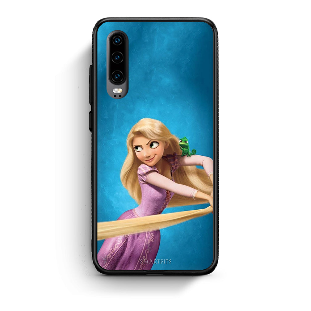 Huawei P30 Tangled 2 Θήκη Αγίου Βαλεντίνου από τη Smartfits με σχέδιο στο πίσω μέρος και μαύρο περίβλημα | Smartphone case with colorful back and black bezels by Smartfits