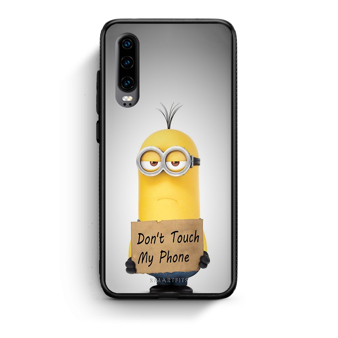 4 - Huawei P30 Minion Text case, cover, bumper