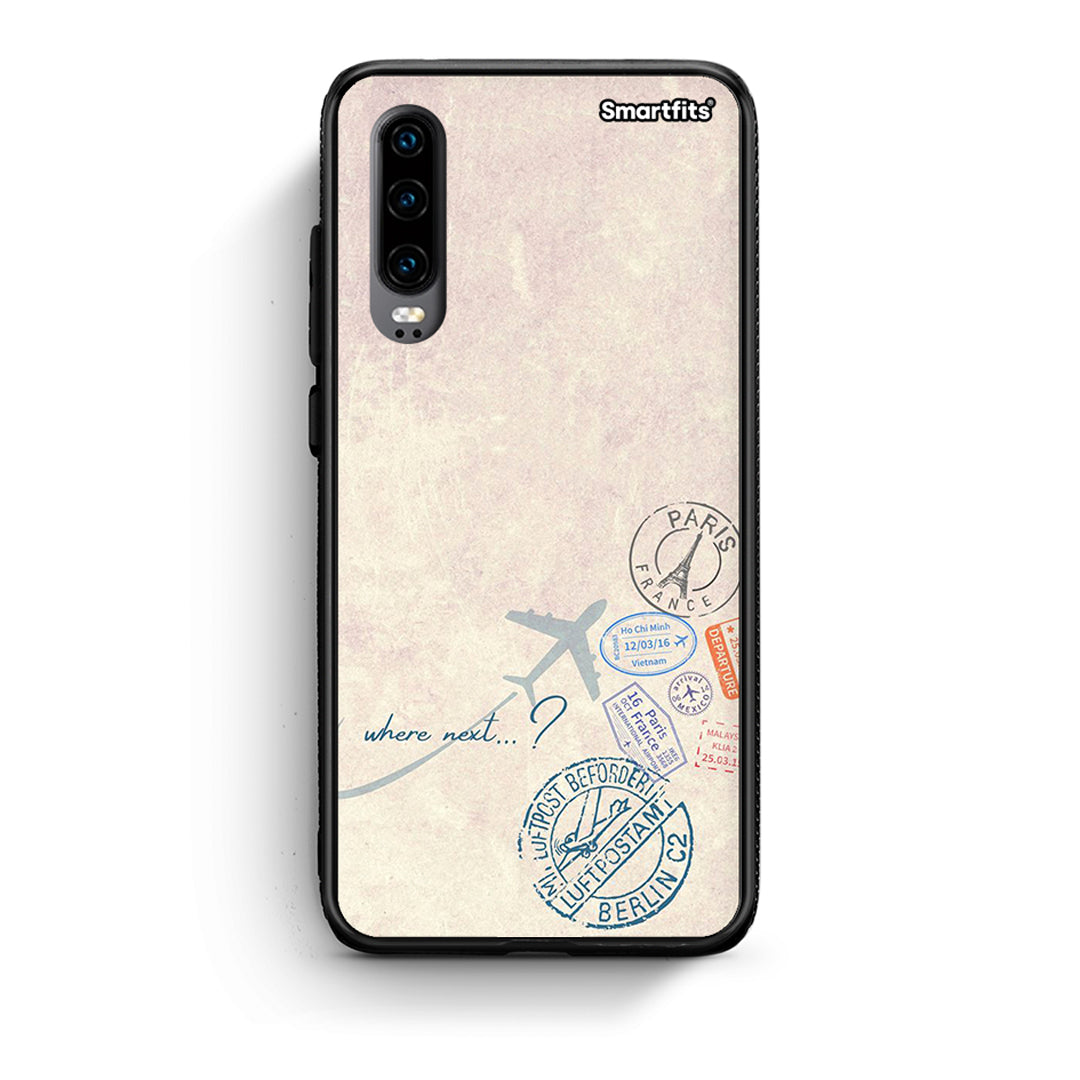 Huawei P30 Where Next Θήκη από τη Smartfits με σχέδιο στο πίσω μέρος και μαύρο περίβλημα | Smartphone case with colorful back and black bezels by Smartfits
