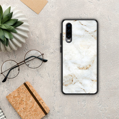 White Gold Marble - Huawei P30 θήκη