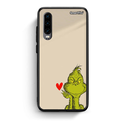 Huawei P30 Xmas Grinch θήκη από τη Smartfits με σχέδιο στο πίσω μέρος και μαύρο περίβλημα | Smartphone case with colorful back and black bezels by Smartfits