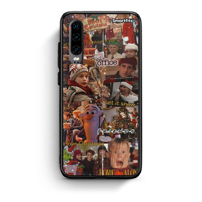 Huawei P30 Xmas Wishes θήκη από τη Smartfits με σχέδιο στο πίσω μέρος και μαύρο περίβλημα | Smartphone case with colorful back and black bezels by Smartfits