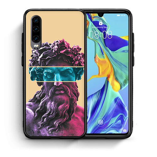 Θήκη Αγίου Βαλεντίνου Huawei P30 Zeus Art από τη Smartfits με σχέδιο στο πίσω μέρος και μαύρο περίβλημα | Huawei P30 Zeus Art case with colorful back and black bezels