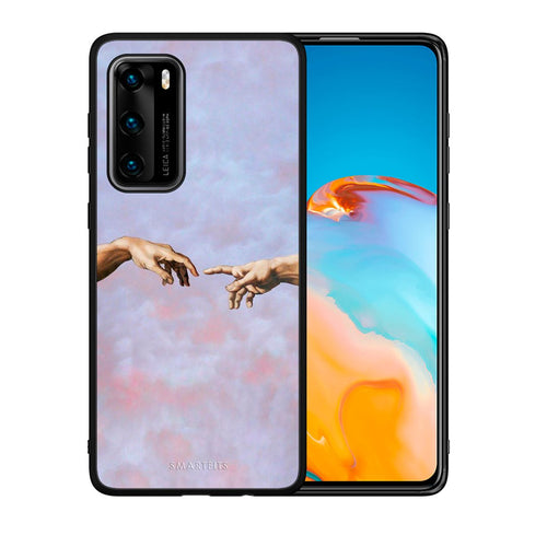 Θήκη Huawei P40 Adam Hand από τη Smartfits με σχέδιο στο πίσω μέρος και μαύρο περίβλημα | Huawei P40 Adam Hand case with colorful back and black bezels