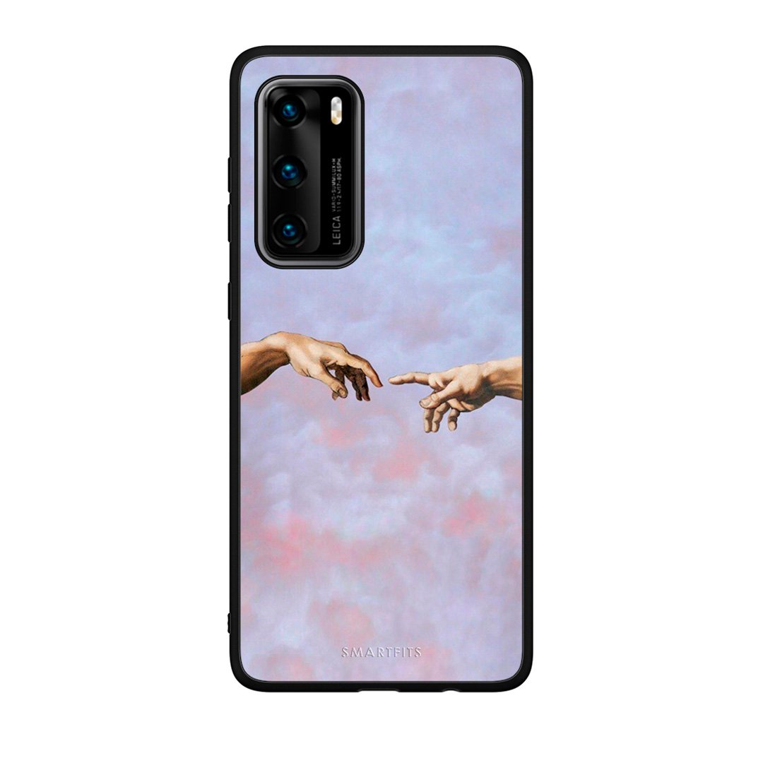 Huawei P40 Adam Hand θήκη από τη Smartfits με σχέδιο στο πίσω μέρος και μαύρο περίβλημα | Smartphone case with colorful back and black bezels by Smartfits