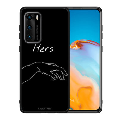 Θήκη Αγίου Βαλεντίνου Huawei P40 Aeshetic Love 1 από τη Smartfits με σχέδιο στο πίσω μέρος και μαύρο περίβλημα | Huawei P40 Aeshetic Love 1 case with colorful back and black bezels