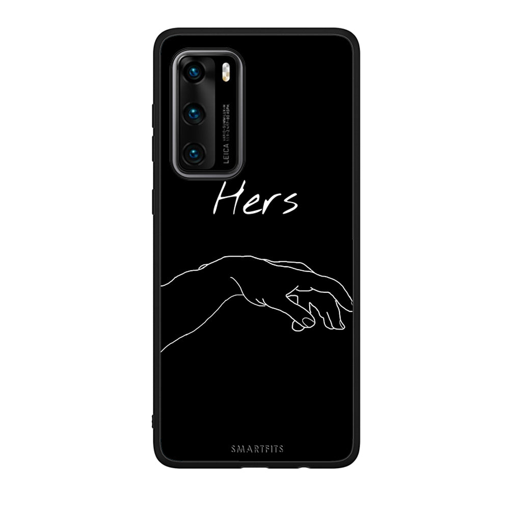 Huawei P40 Aeshetic Love 1 Θήκη Αγίου Βαλεντίνου από τη Smartfits με σχέδιο στο πίσω μέρος και μαύρο περίβλημα | Smartphone case with colorful back and black bezels by Smartfits