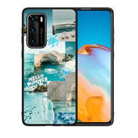 Thumbnail for Θήκη Huawei P40 Aesthetic Summer από τη Smartfits με σχέδιο στο πίσω μέρος και μαύρο περίβλημα | Huawei P40 Aesthetic Summer case with colorful back and black bezels