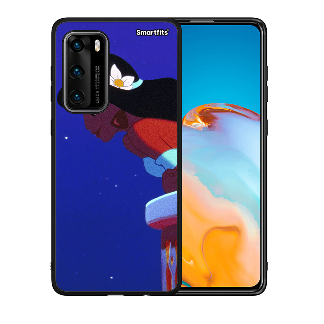 Θήκη Huawei P40 Alladin And Jasmine Love 2 από τη Smartfits με σχέδιο στο πίσω μέρος και μαύρο περίβλημα | Huawei P40 Alladin And Jasmine Love 2 case with colorful back and black bezels