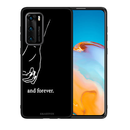 Θήκη Αγίου Βαλεντίνου Huawei P40 Always & Forever 2 από τη Smartfits με σχέδιο στο πίσω μέρος και μαύρο περίβλημα | Huawei P40 Always & Forever 2 case with colorful back and black bezels
