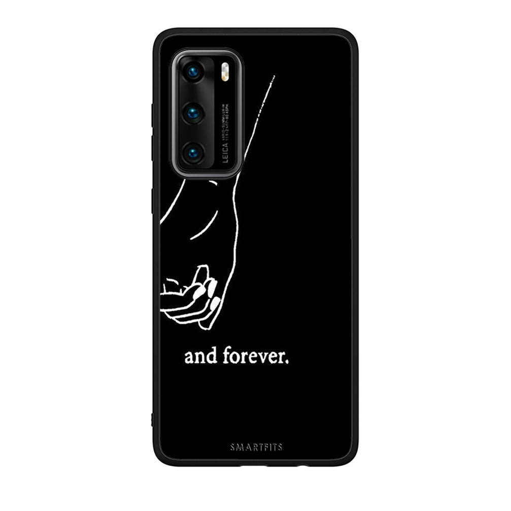 Huawei P40 Always & Forever 2 Θήκη Αγίου Βαλεντίνου από τη Smartfits με σχέδιο στο πίσω μέρος και μαύρο περίβλημα | Smartphone case with colorful back and black bezels by Smartfits