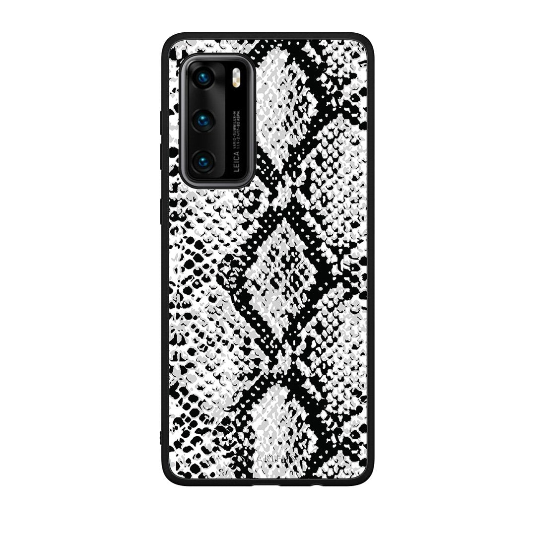 24 - Huawei P40  White Snake Animal case, cover, bumper