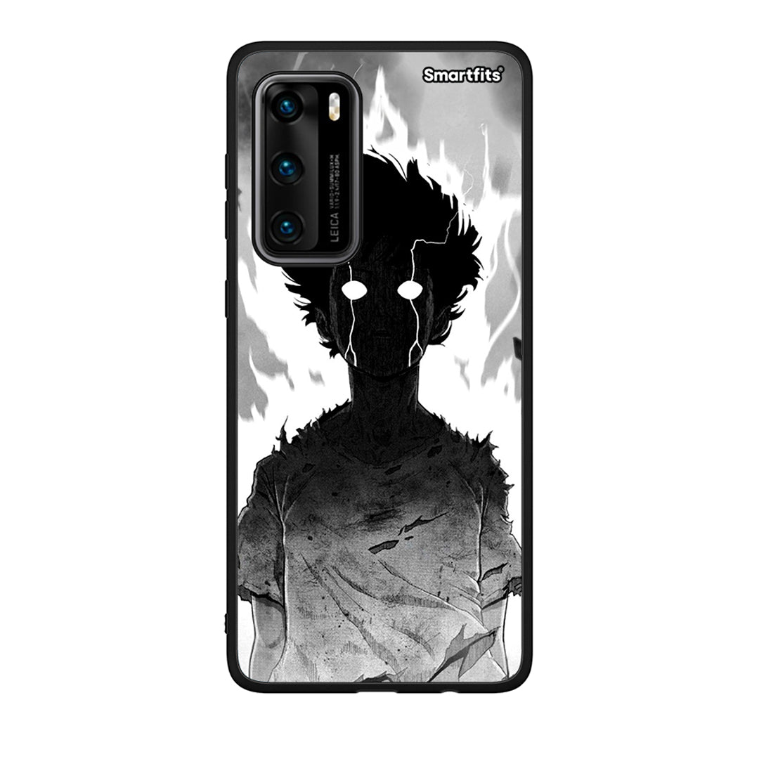 Huawei P40 Anime Boy Θήκη από τη Smartfits με σχέδιο στο πίσω μέρος και μαύρο περίβλημα | Smartphone case with colorful back and black bezels by Smartfits