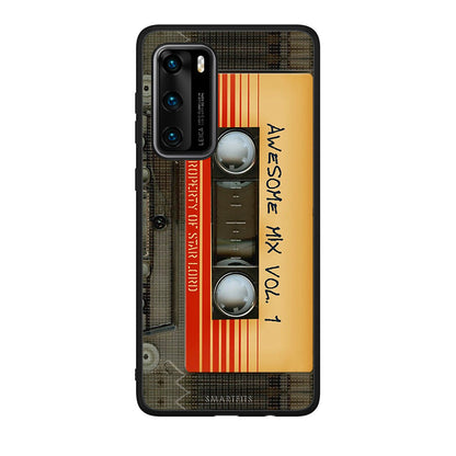 Huawei P40 Awesome Mix θήκη από τη Smartfits με σχέδιο στο πίσω μέρος και μαύρο περίβλημα | Smartphone case with colorful back and black bezels by Smartfits