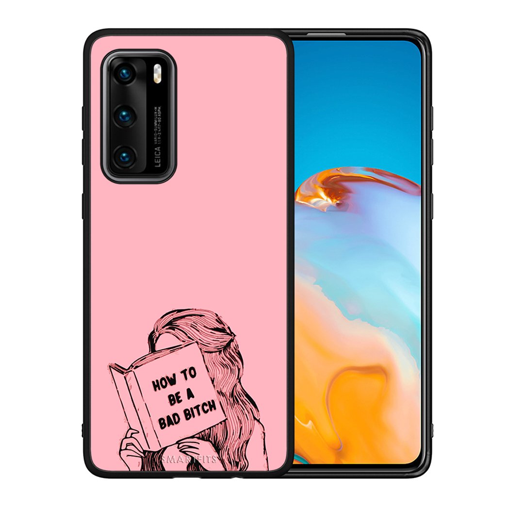 Θήκη Huawei P40 Bad Bitch από τη Smartfits με σχέδιο στο πίσω μέρος και μαύρο περίβλημα | Huawei P40 Bad Bitch case with colorful back and black bezels