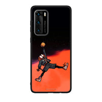 Thumbnail for Huawei P40 Basketball Hero θήκη από τη Smartfits με σχέδιο στο πίσω μέρος και μαύρο περίβλημα | Smartphone case with colorful back and black bezels by Smartfits