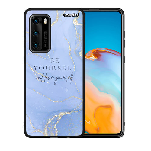 Θήκη Huawei P40 Be Yourself από τη Smartfits με σχέδιο στο πίσω μέρος και μαύρο περίβλημα | Huawei P40 Be Yourself case with colorful back and black bezels