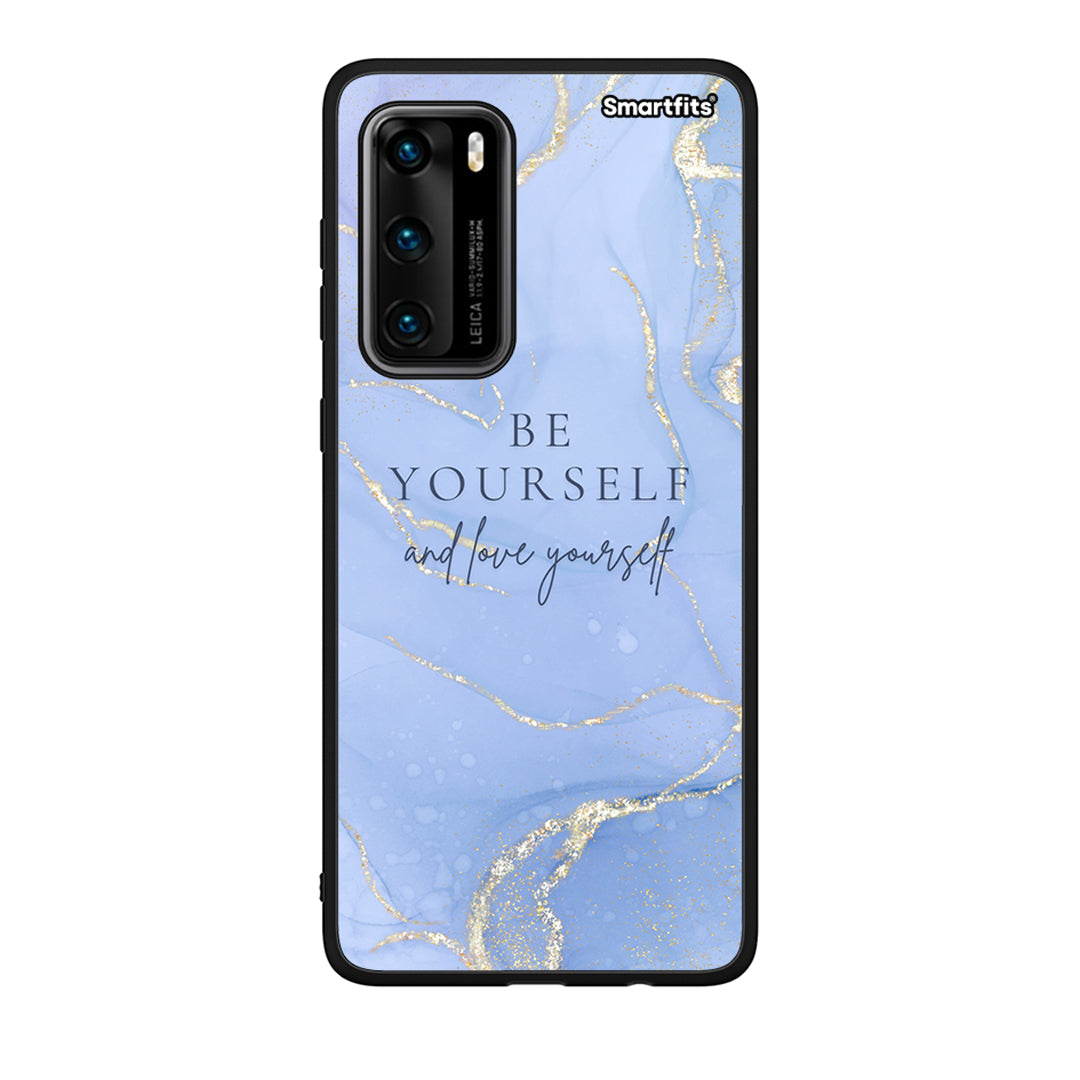 Huawei P40 Be Yourself θήκη από τη Smartfits με σχέδιο στο πίσω μέρος και μαύρο περίβλημα | Smartphone case with colorful back and black bezels by Smartfits