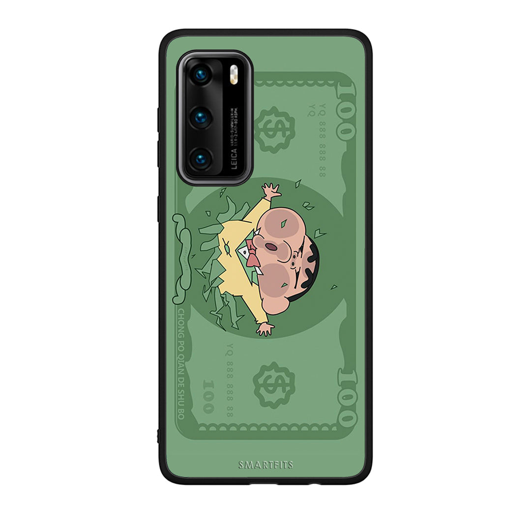 Huawei P40 Big Money Θήκη Αγίου Βαλεντίνου από τη Smartfits με σχέδιο στο πίσω μέρος και μαύρο περίβλημα | Smartphone case with colorful back and black bezels by Smartfits
