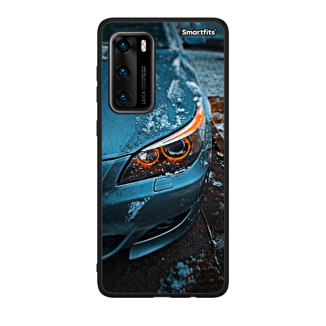 Huawei P40 Bmw E60 Θήκη από τη Smartfits με σχέδιο στο πίσω μέρος και μαύρο περίβλημα | Smartphone case with colorful back and black bezels by Smartfits