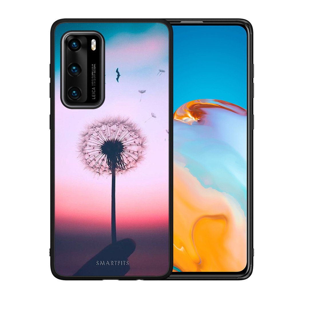 Θήκη Huawei P40 Wish Boho από τη Smartfits με σχέδιο στο πίσω μέρος και μαύρο περίβλημα | Huawei P40 Wish Boho case with colorful back and black bezels